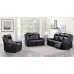 Katlyn Leather Power Reclining Loveseat - Black